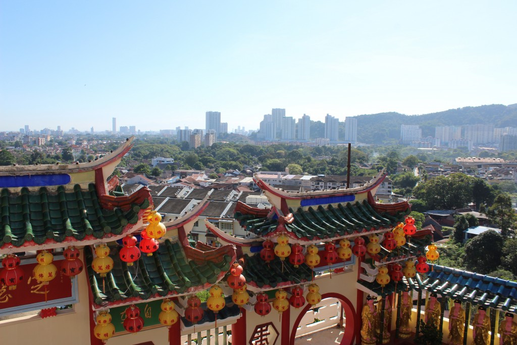 Looking out over the city from one of the pagodas.