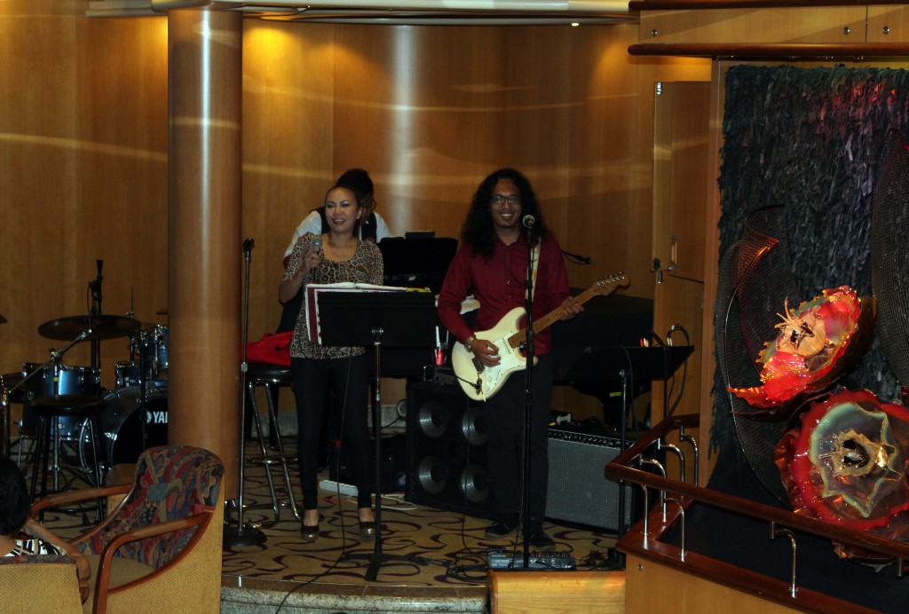 Many of the bars on the ship featured live entertainment.