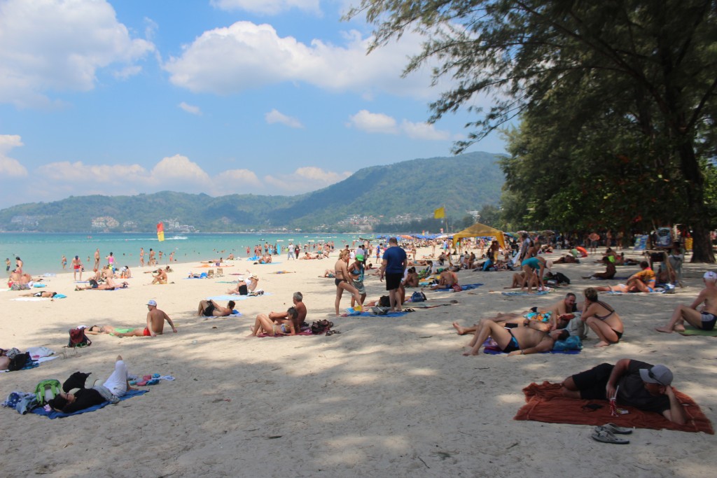 The beautiful beach at Patong Bay, Phuket, Thailand.