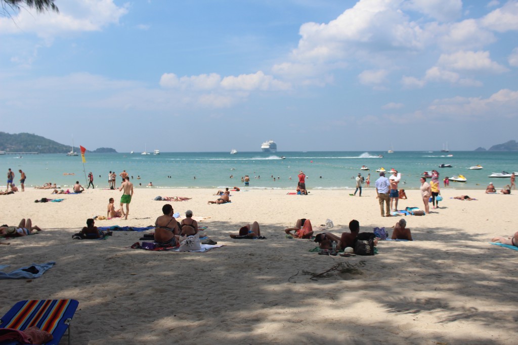 Once again, the Patong bay Beach with the Mariner of the Seas at anchor in the distance.