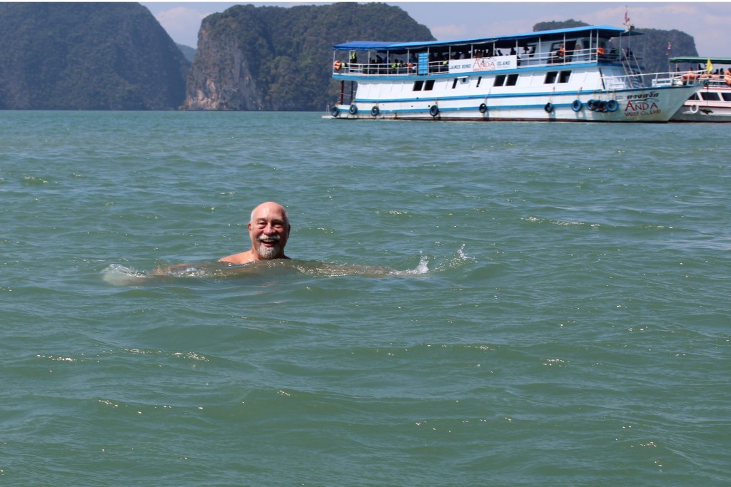 Yours truly taking a swim in Phang Nga Bay.