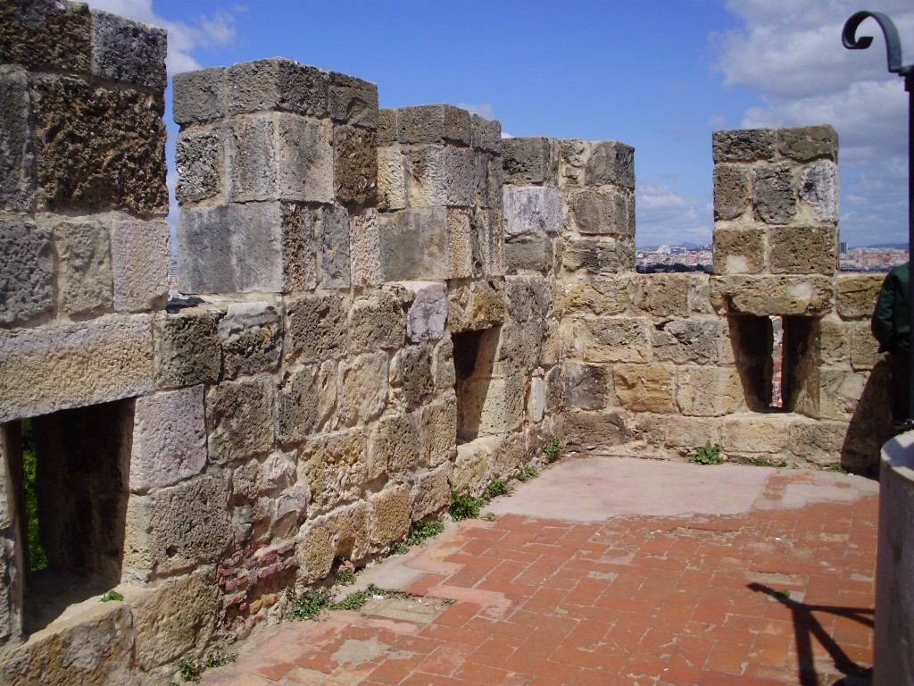 The battlements had narrow slits fro snipers to shoot through.