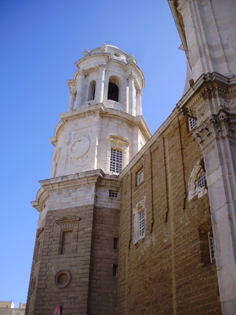 One of the two towers of the Cadiz Cathedral.