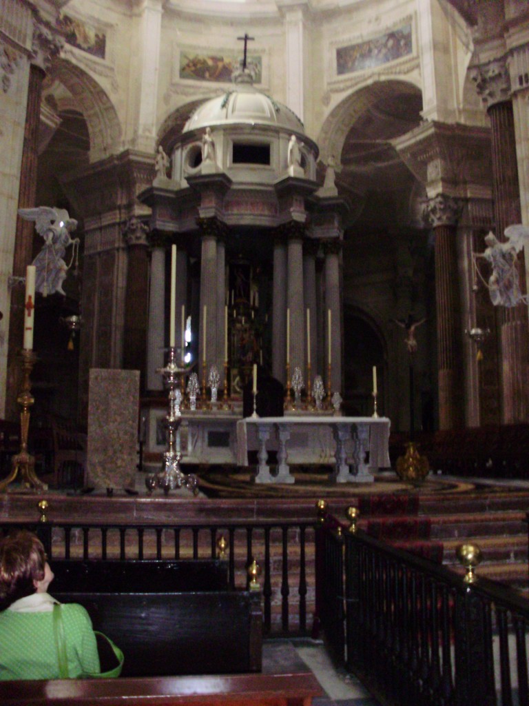 Inside the cathedral. 