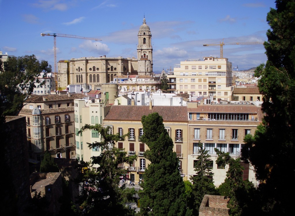 The Cathedral of Malaga seen from the Alcazaba