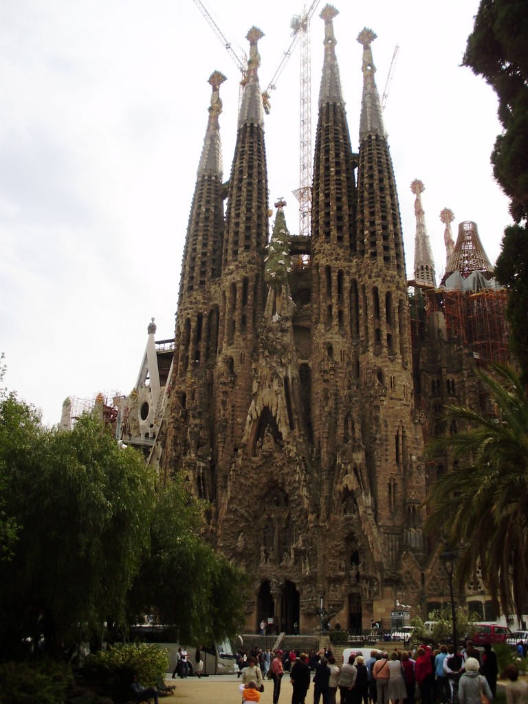 The Basílica i Temple Expiatori de la Sagrada Família or Church of the Holy Family, one of Antoni Gaudi's master works.