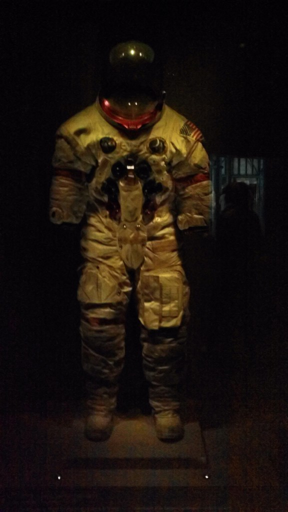 Alan Shepherd's moon walk suit with moon dust still on it.