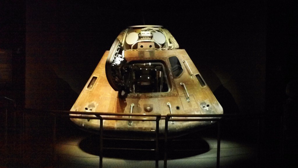 The actual Apollo 14 re-entry capsule.