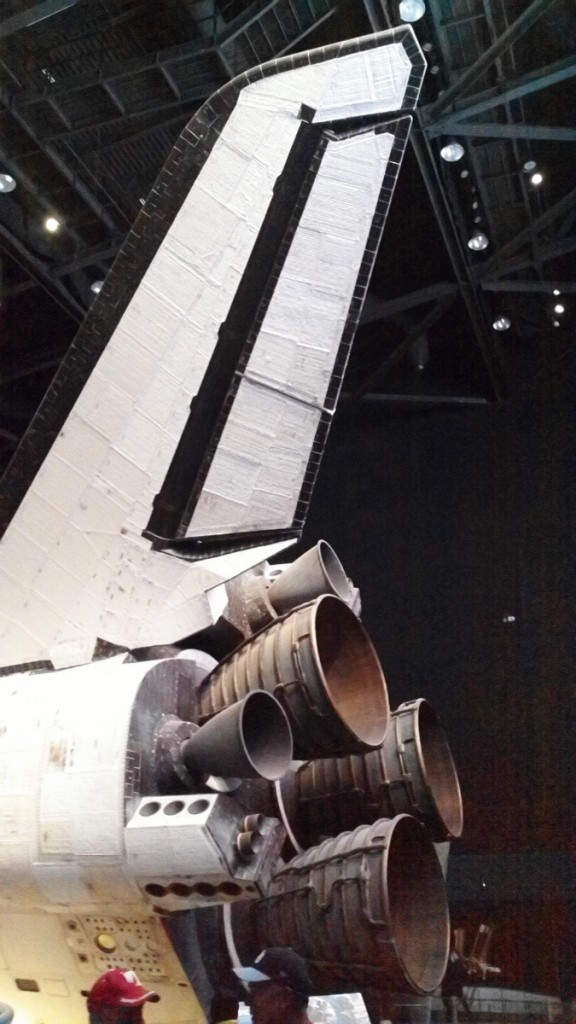 The back end of Atlantis Space Shuttle
