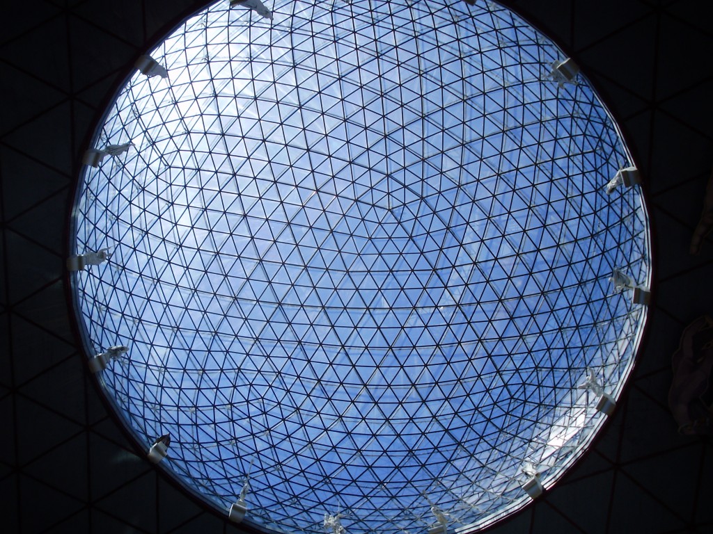 The geodesic dome above the stage-cupola area.