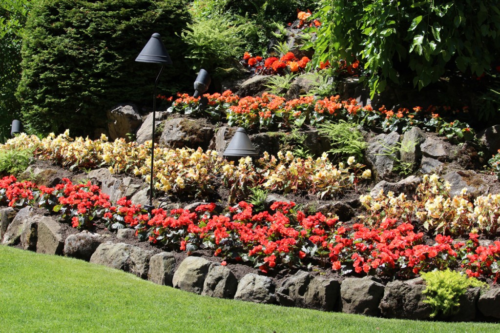 The flower gardens are stunning in their beauty.
