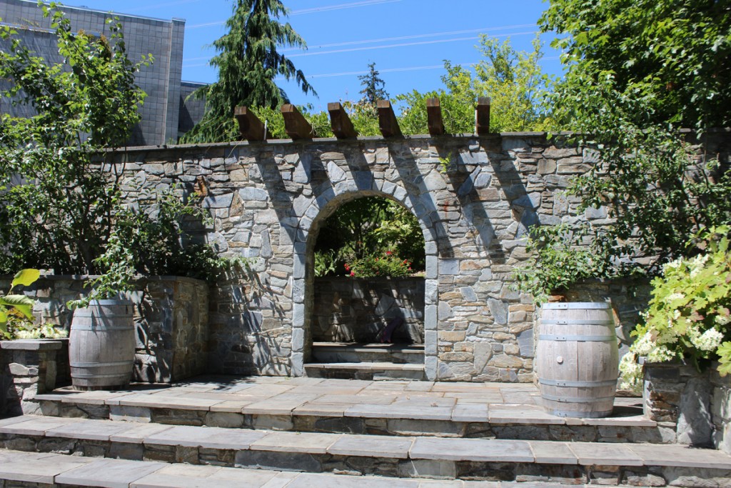 We thought this arch led to some more vineyards. Actually it's a path to some washrooms.