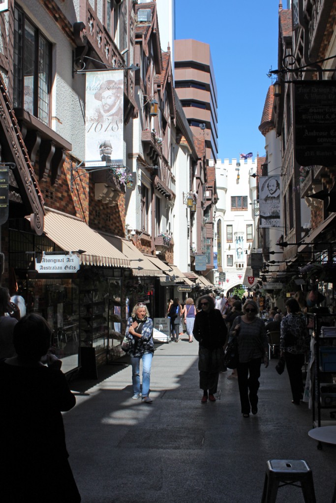 The London Court Mall is an open air passageway made to look like an old London street.