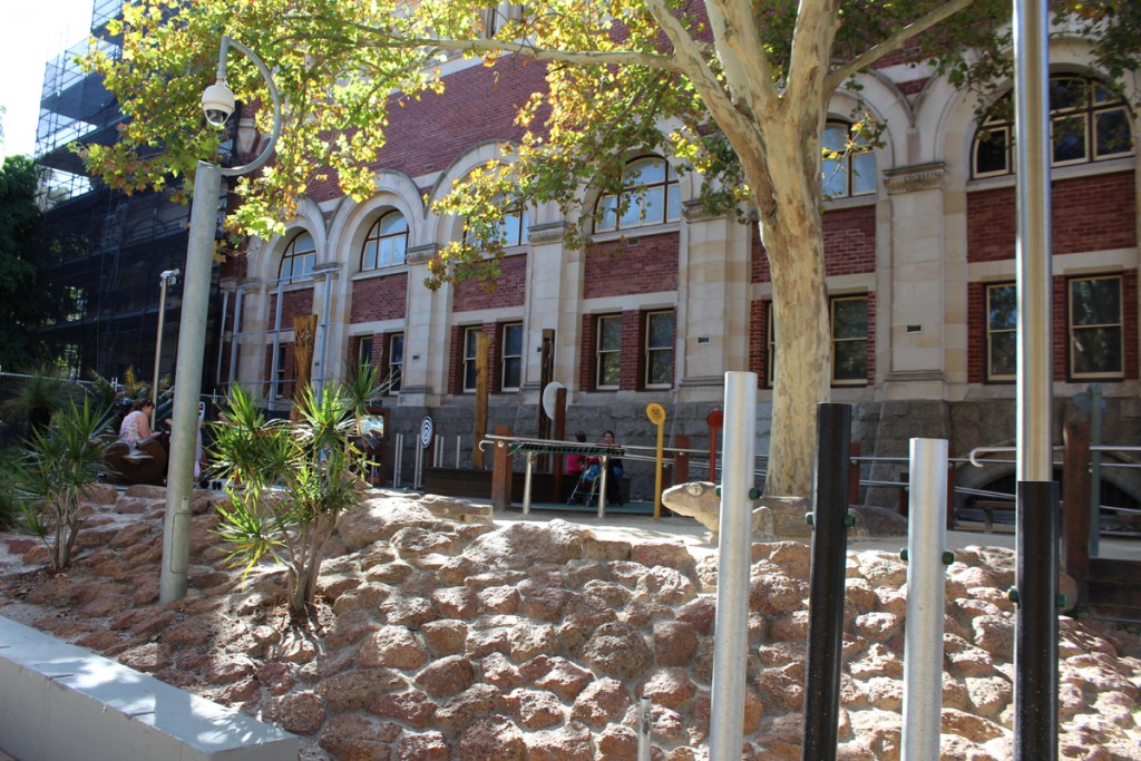 Children's audio park outside the Western Australia Museum