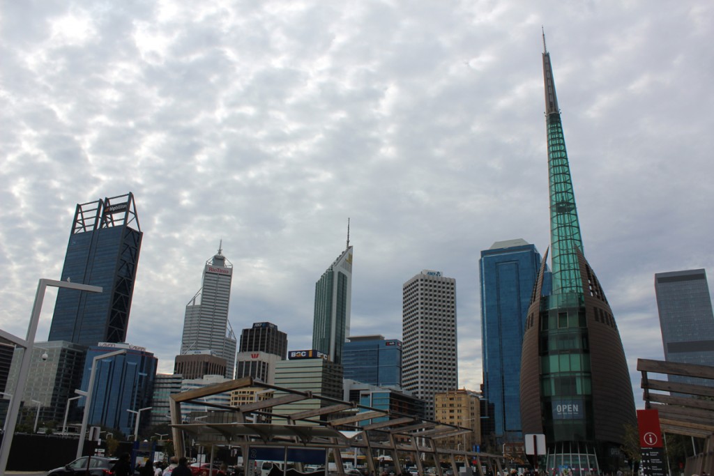The Perth skyline from Elizabeth Quay