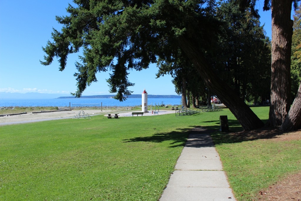 Willingdon Beach Park. The trail starts t the end of this path.