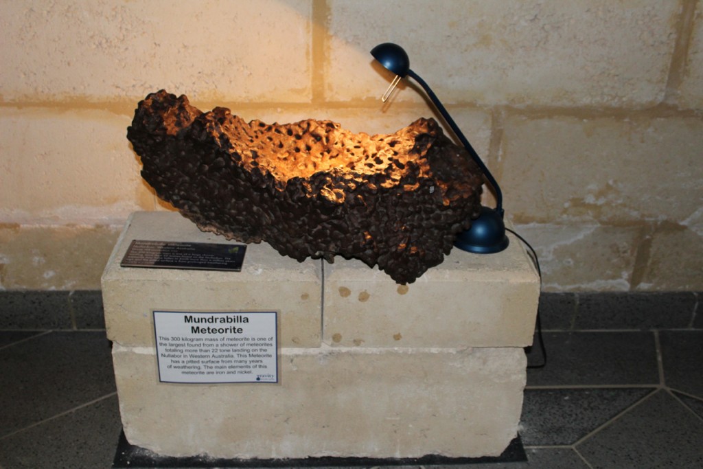 The 300 kg. Mundrabilla Meteorite is one of the largest to have fallen in a meteorite shower in the Nullabor in Western Australia.
