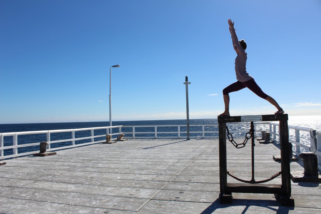 Yoga at the pier