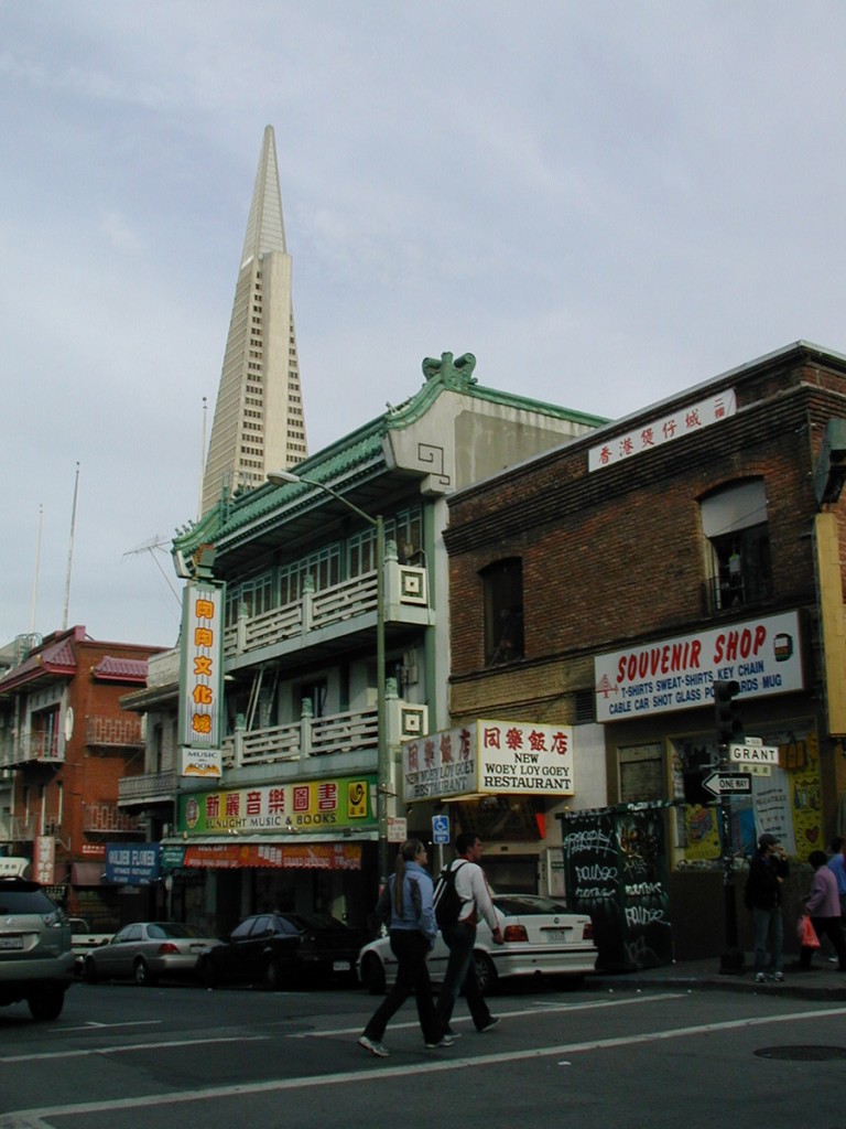 Chinatown with the Transamerica Building in the background