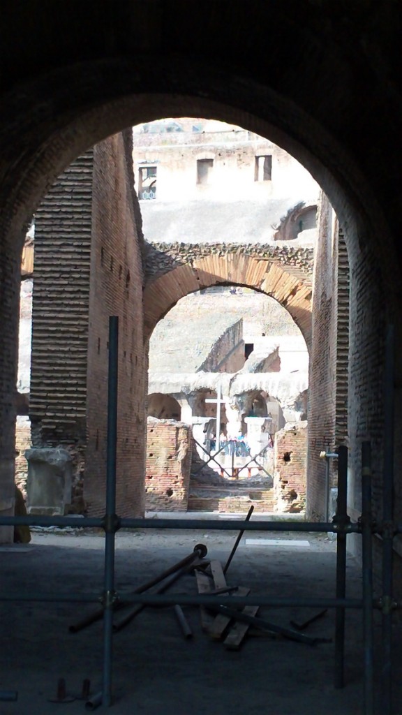 From outside you can see some of the interior through the archways, but it is still worth paying to go in.